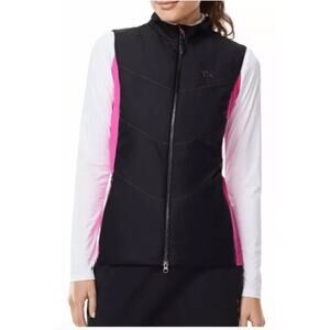 NWT PXG Women’s Noble Zip Vest Black Pink Performance Golf Vest S